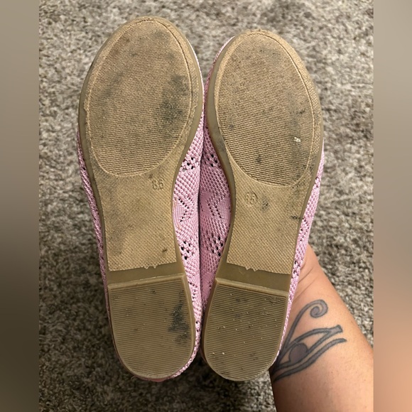 Pink Women's Knit Flats - Picture 3 of 5